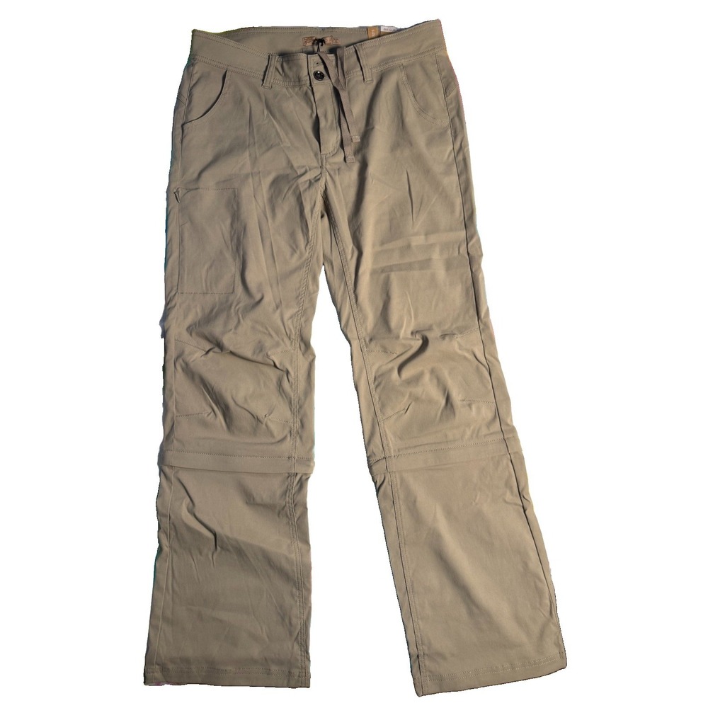 prAna Women's Halle Khaki Hiking Convertible Pants Size 12 NWT Gorpcore